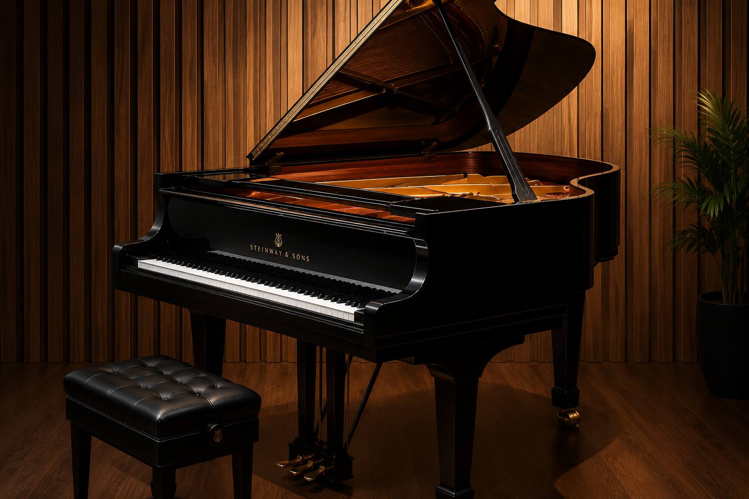 Grand piano in the OMR Piano Academy atmosphere